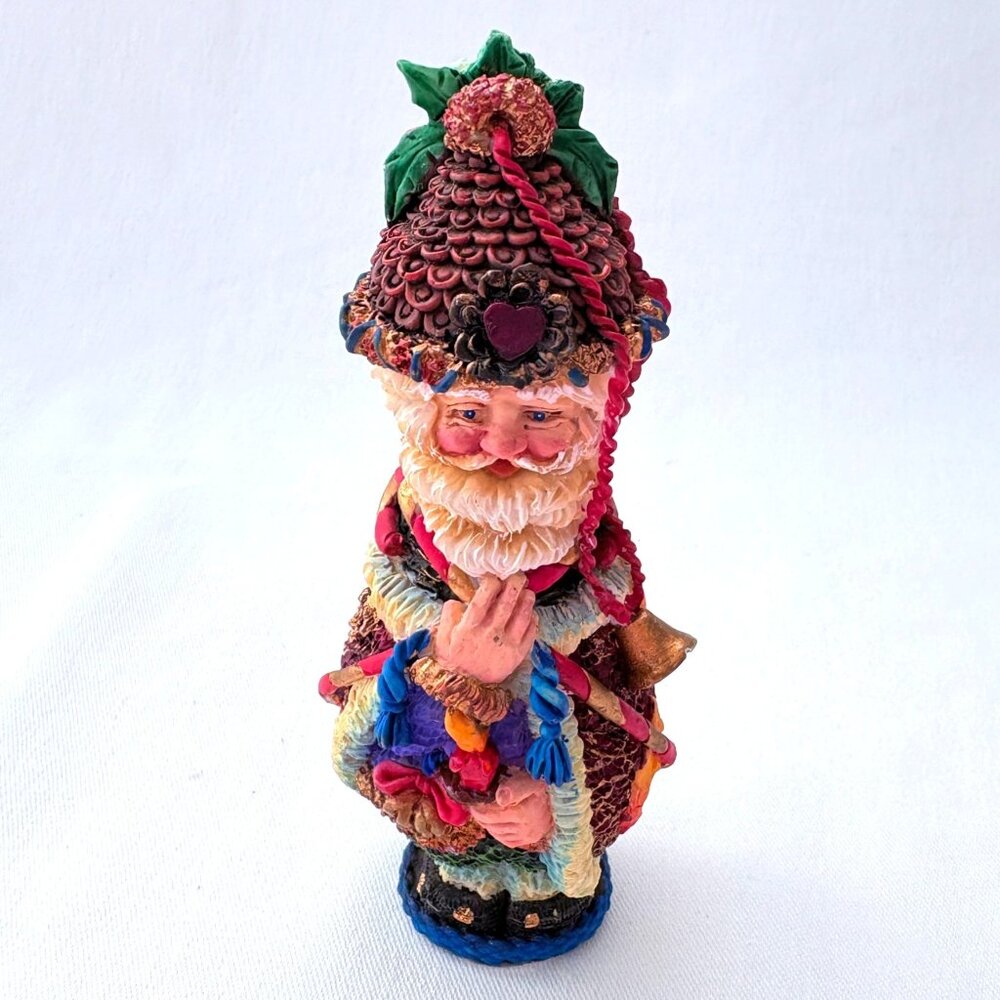 Vintage 1996 Crinkle Claus‎ Hour Glass Santa #659118 Christmas Figurine Decor
